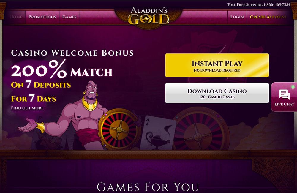 Aladdin Gold Casino Bonus Codes 2021