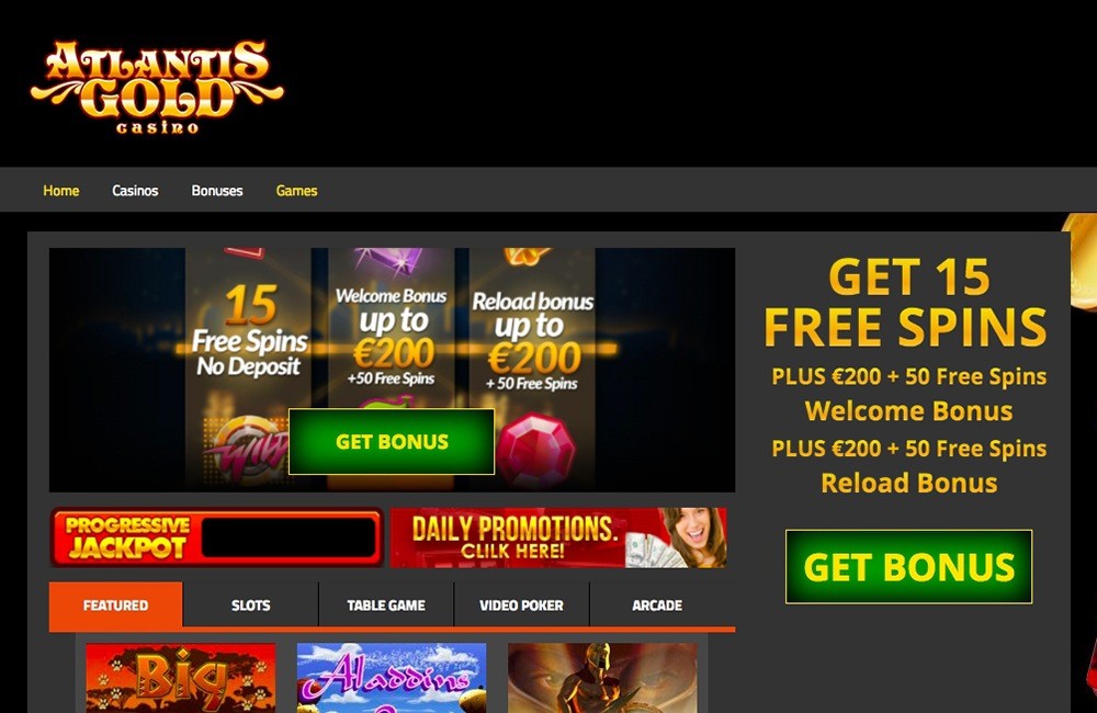 Atlantis Gold Casino Bonus Code