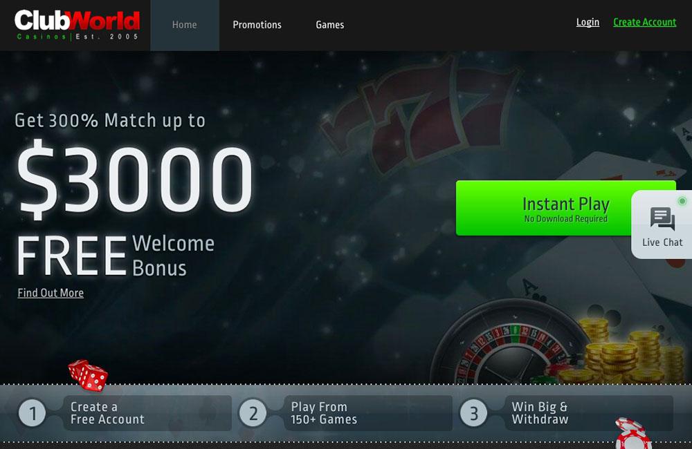 Club World Casino Review Slot Games And Bonus Codes 2020 Slotmine